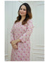 Light Blue, Pink Printed Viscose Rayon Kurta, Pant And Dupatta Set