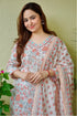 Pink Embroidery Viscose Rayon Kurta, Pant And Dupatta Set